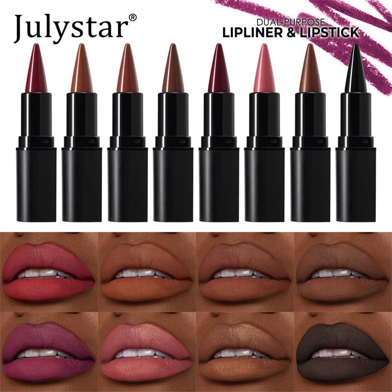 Tapered Nib Lip Liner Pencil Long-Lasting Matte Black Brown Velvet Lipstick Waterproof Natural Slim Lip Liner Makeup Cosmetics