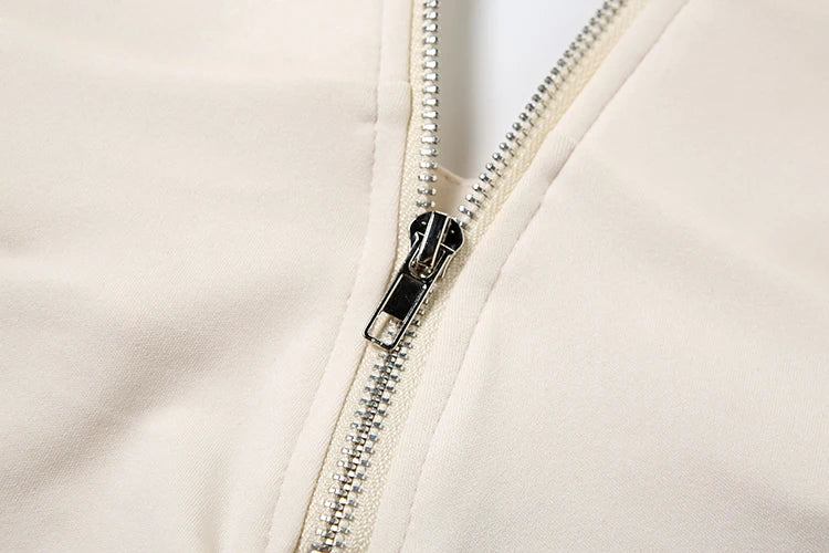 kliou Casual Summer Women Shorts Set Solid Active Irregular Zip-up Tank Tops+Stretch Bottoms Mujer Basic Matching Street 2 Piece