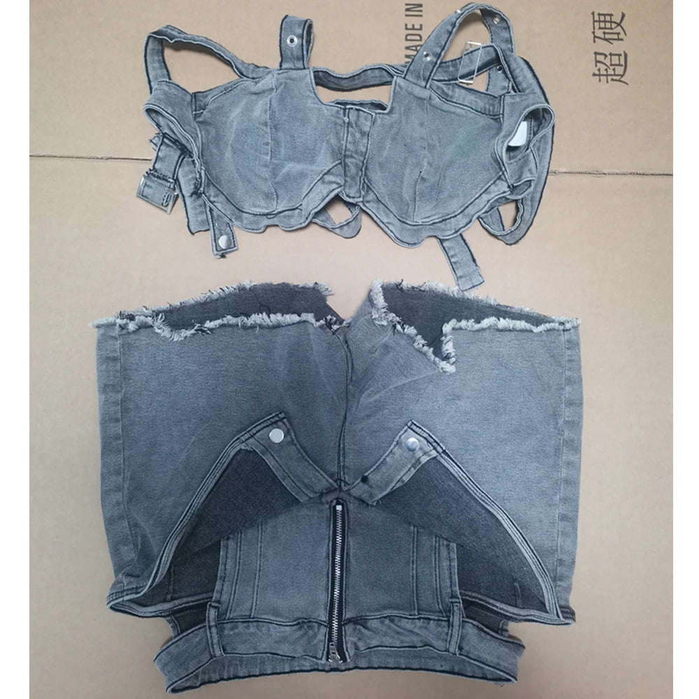 Sexy Jean Women Short Sets
